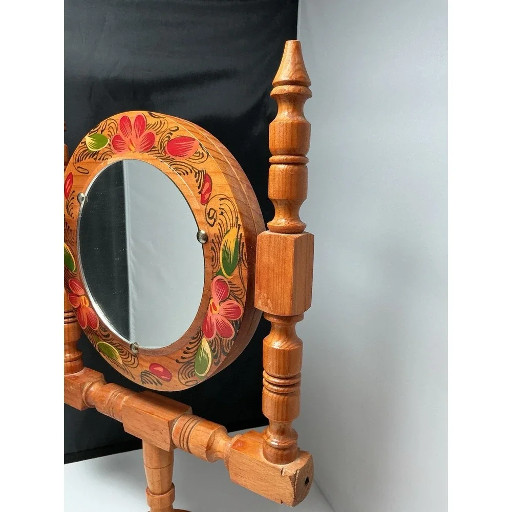 Vintage Painted Dresser Mirror Wood Frame BOHO Chic Retro‎ Farmhouse Decor